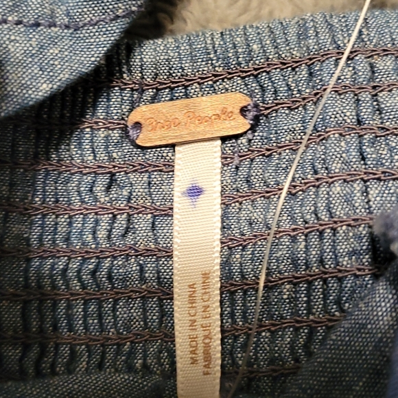 Free People Winona Denim Top - Picture 6 of 6